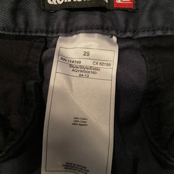 Quiksilver Mens flat front chino shorts size 29 - Picture 3 of 4